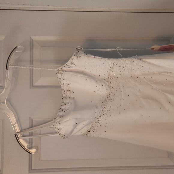 Bella Vista White Wedding Prom Dress Size 10 read description - Picture 3 of 15